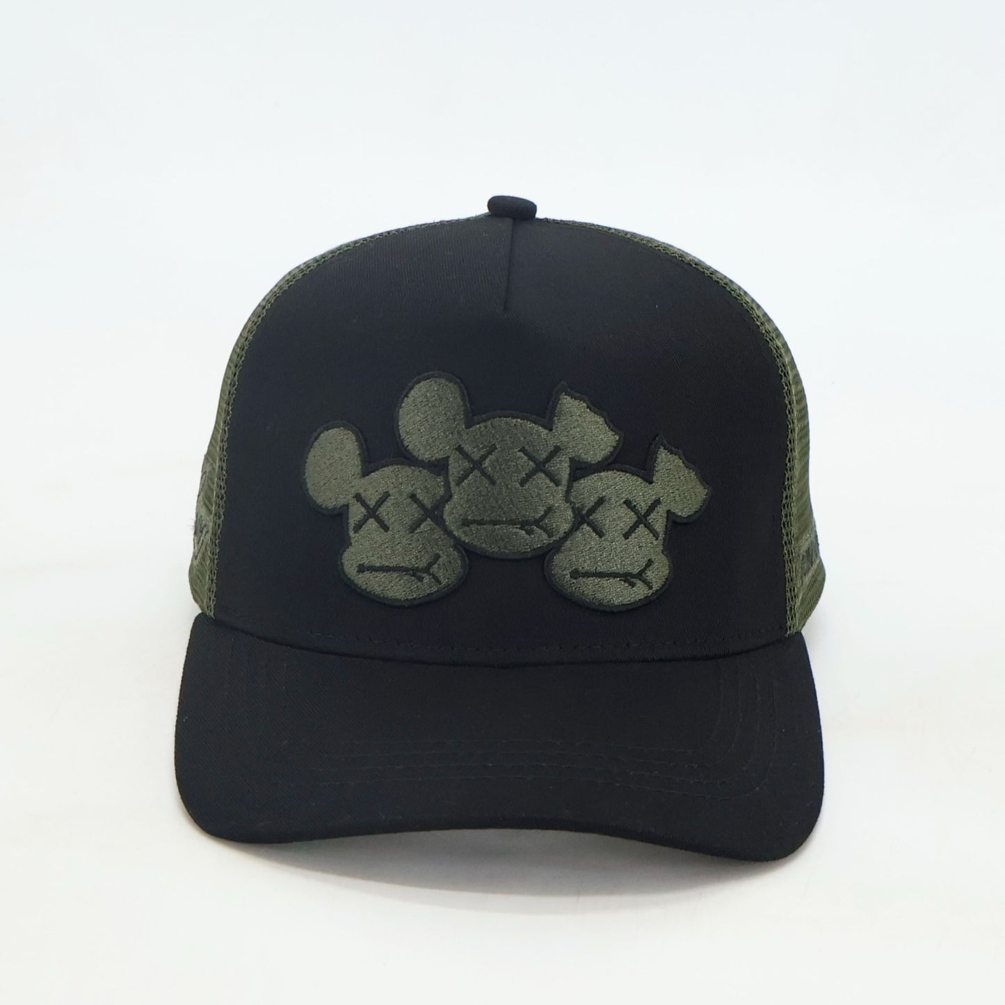 BLACK & KHAKI CAP - TRIPLE LOGO (KHAKI)