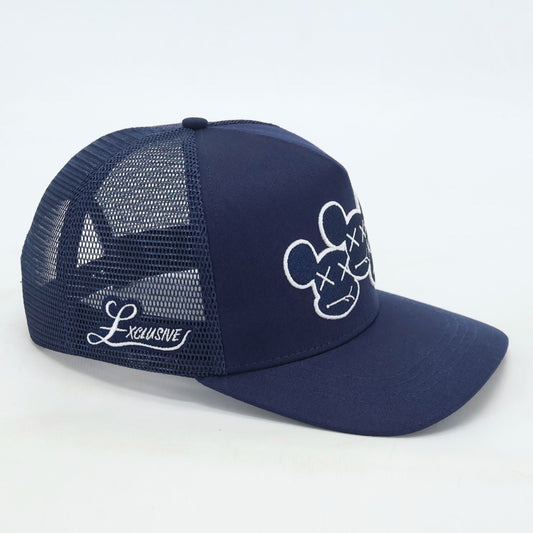 NAVY CAP - TRIPLE LOGO (NAVY/WHITE OUTLINE)