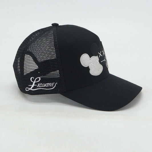 BLACK CAP - TRIPLE LOGO (BLACK/GREY/WHITE)