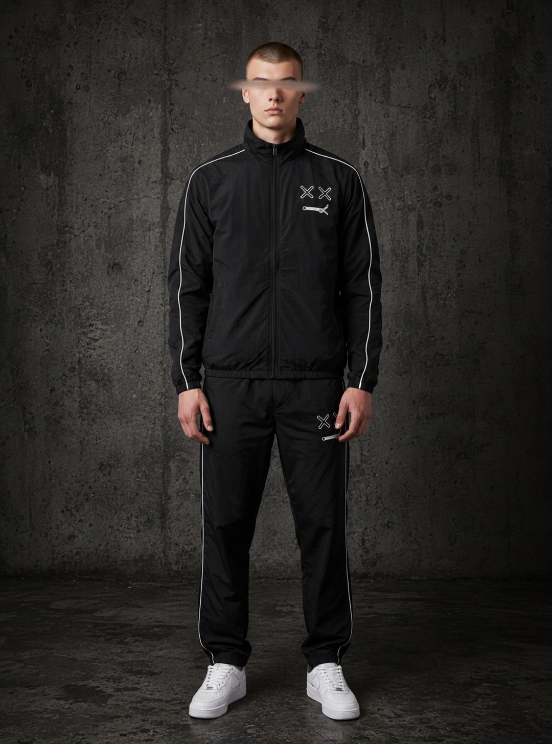 BLACK SHELLSUIT